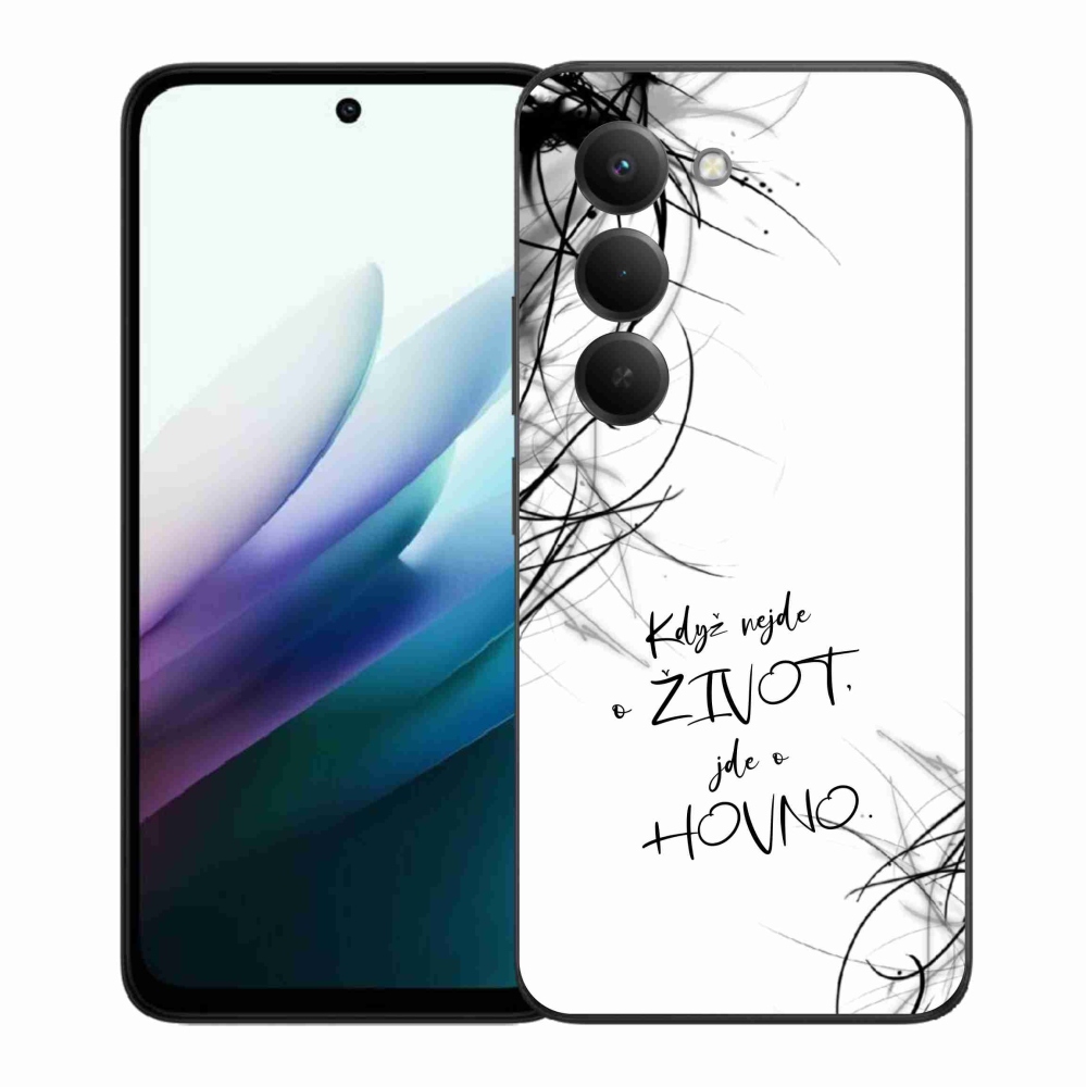 Gelový kryt mmCase na Xiaomi Redmi 15 4G/5G (171mm) - vtipný text 16 bílé pozadí
