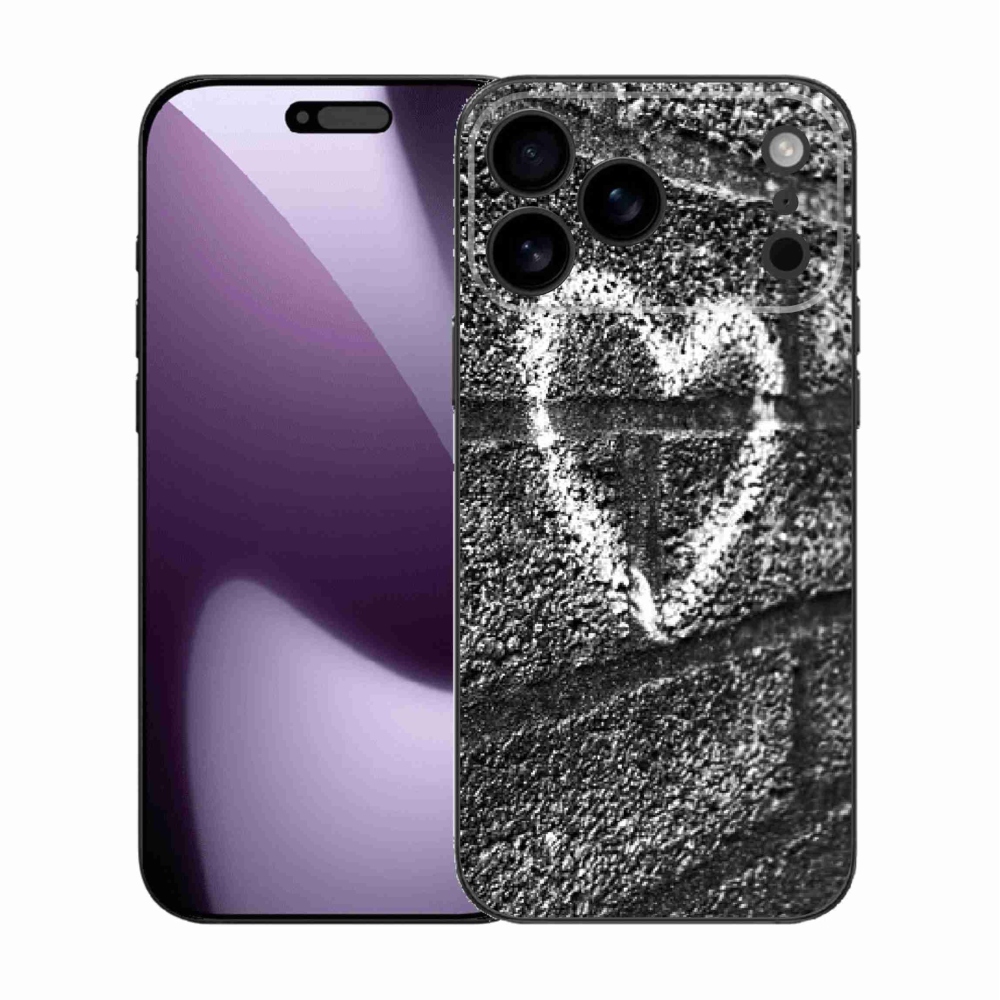 Gelový kryt mmCase na iPhone 17 Pro Max - srdce na zdi