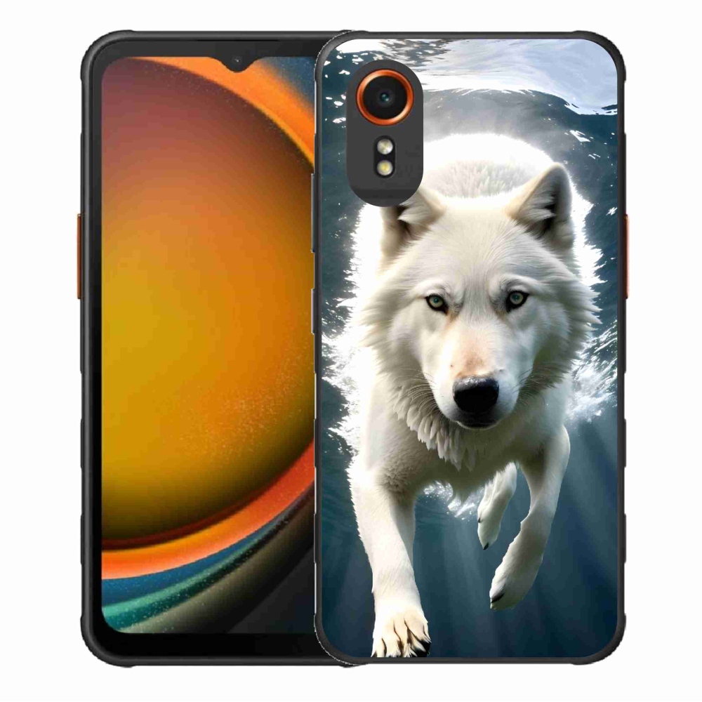 Gelový kryt mmCase na Samsung Galaxy Xcover 7 - bílý vlk