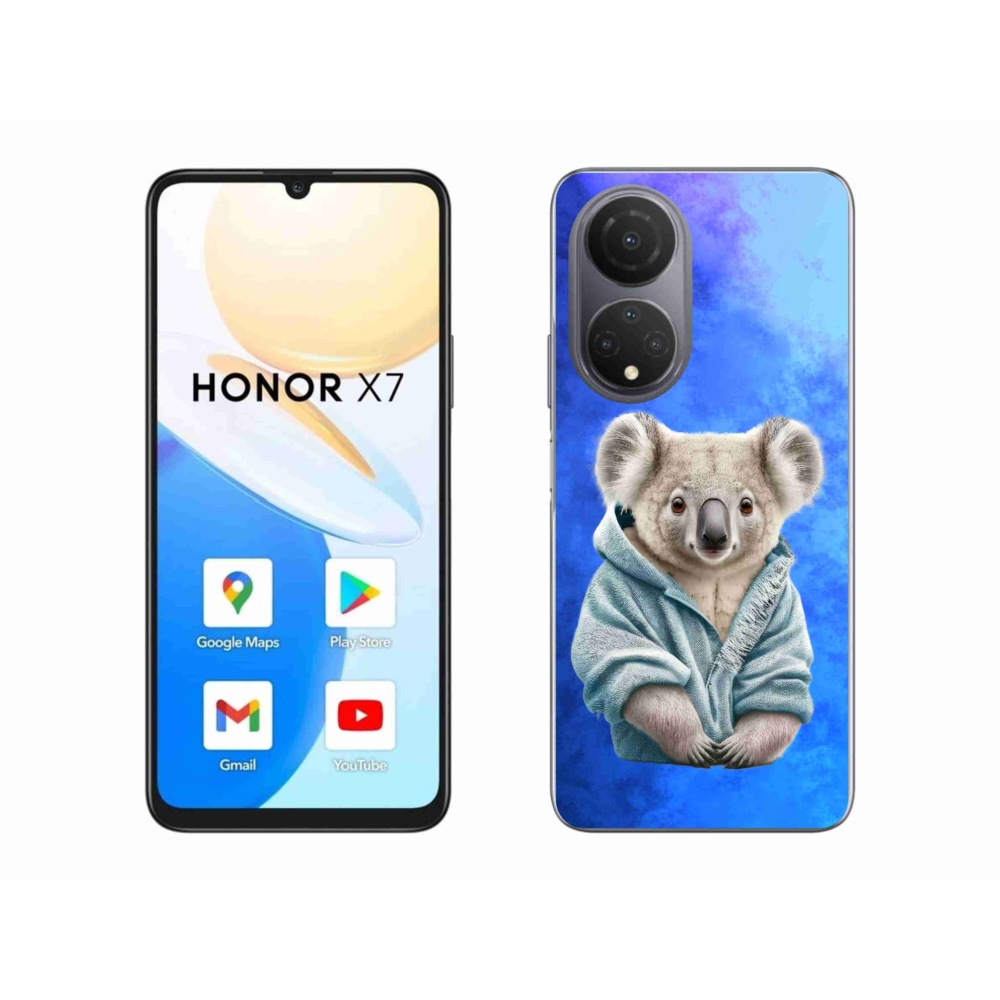 Gelový kryt mmCase na Honor X7 - koala ve svetru