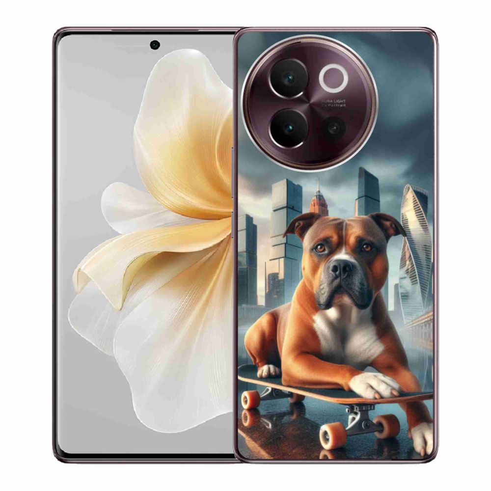 Gelový kryt mmCase na Vivo V40 Lite 5G - pes na skateboardu