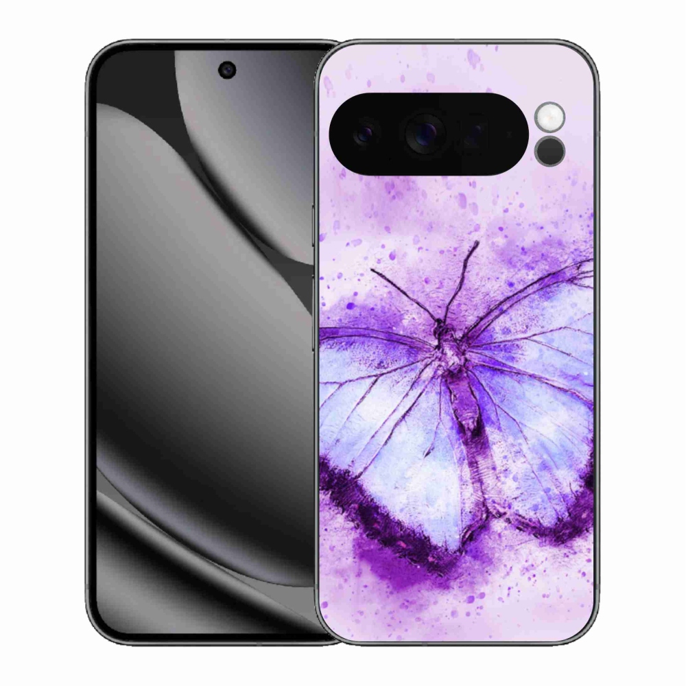 Gelový kryt mmCase na Google Pixel 10 Pro XL - fialový motýl