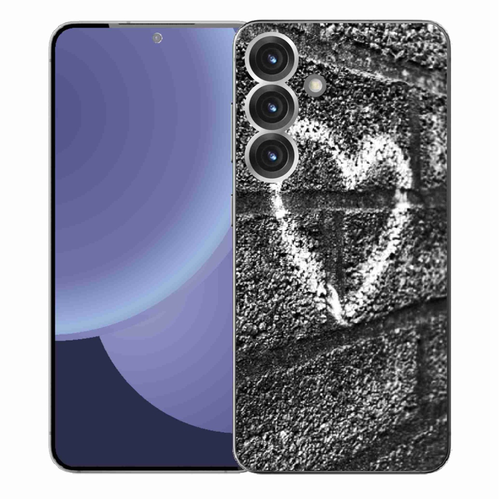 Gelový kryt mmCase na Samsung Galaxy S25+ - srdce na zdi