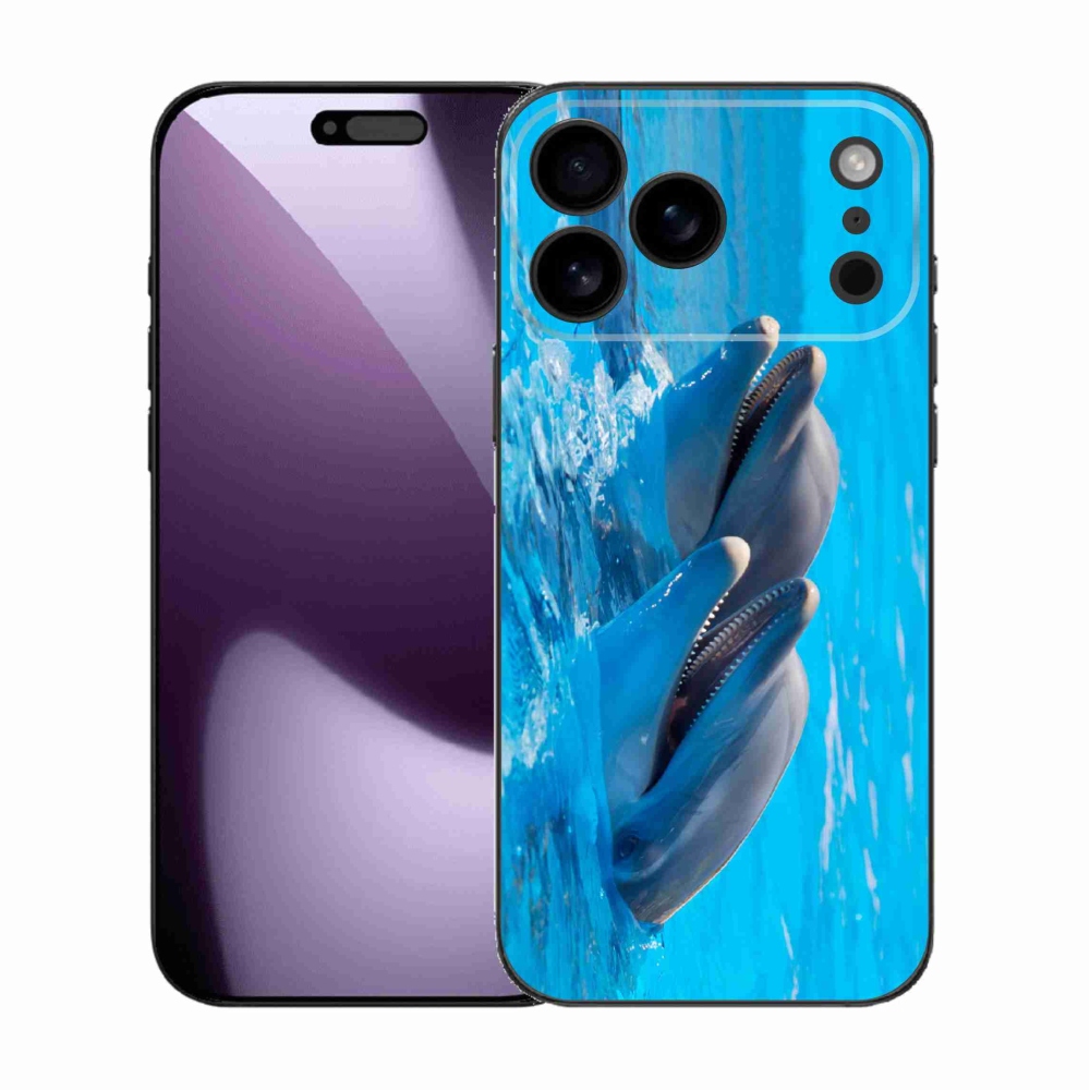 Gelový kryt mmCase na iPhone 17 Pro Max - delfíni