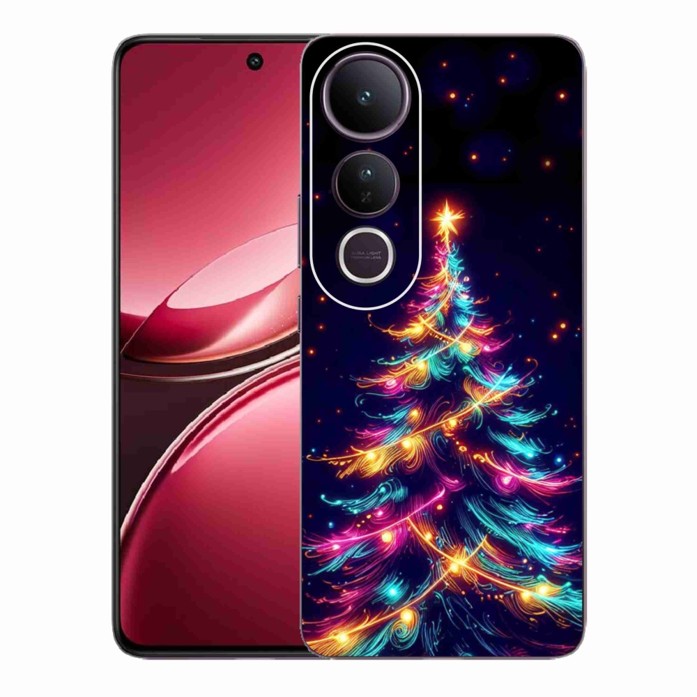 Gelový kryt mmCase na Vivo V50 Lite 4G/5G - neonový vánoční stromek
