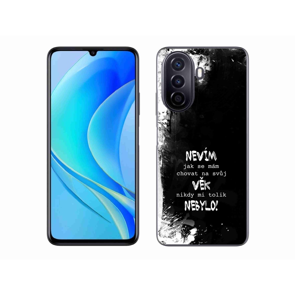 Gelový kryt mmCase na Huawei Nova Y70 - vtipný text 14 černé pozadí