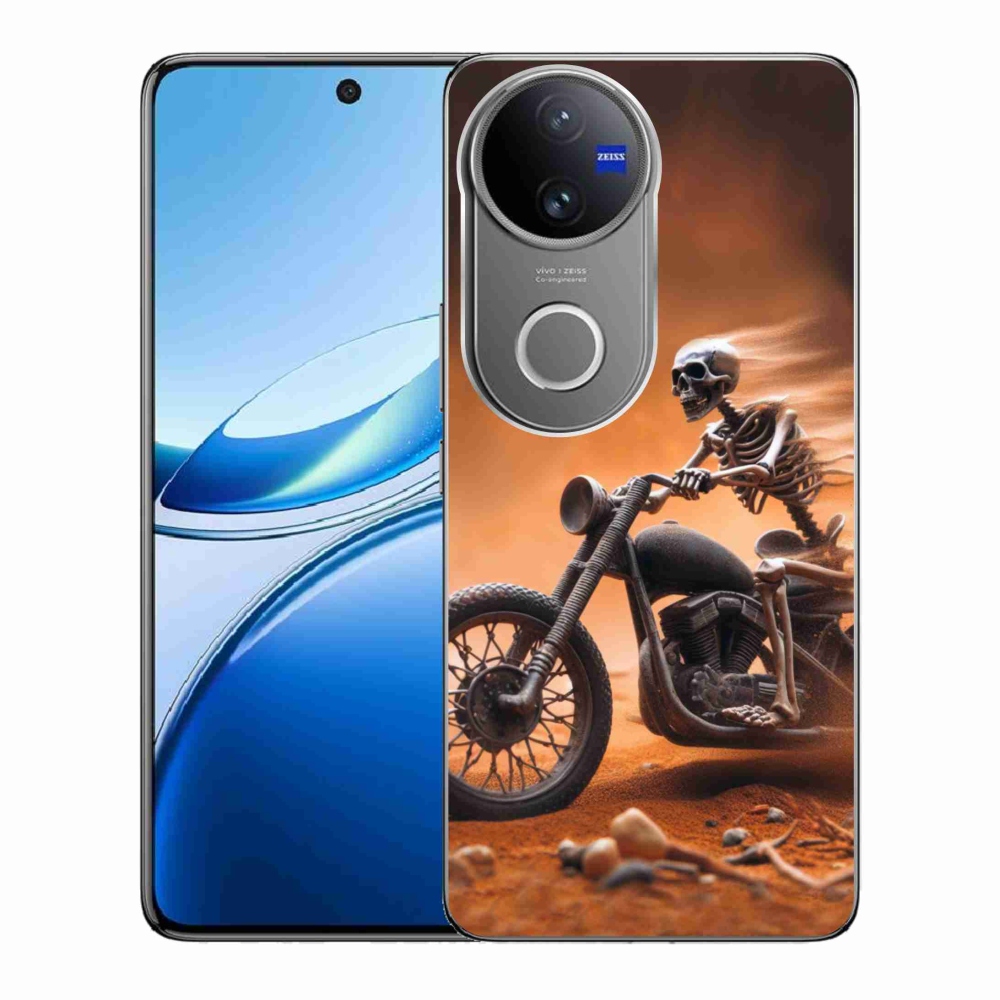 Gelový kryt mmCase na Vivo V50 5G - kostra na motorce