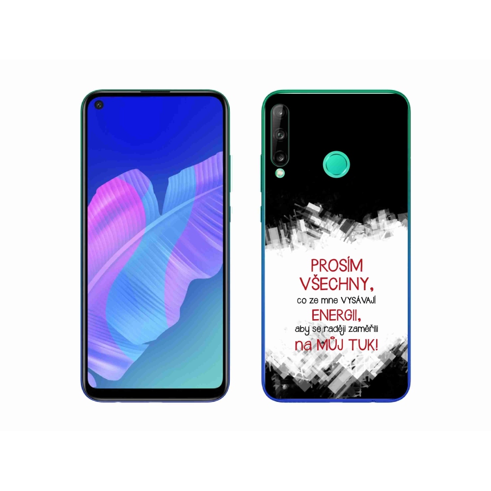 Gelový kryt mmCase na Huawei P40 Lite E - vtipný text 1 červený