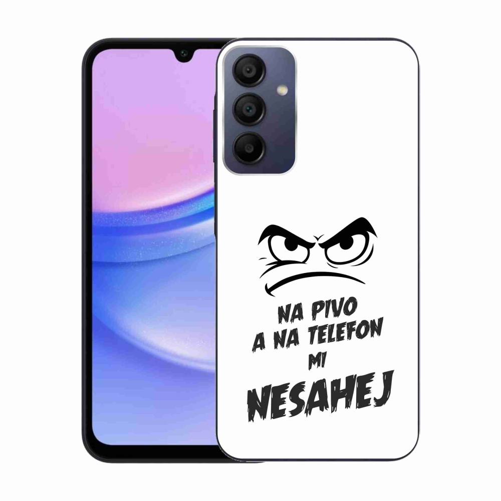 Gelový kryt mmCase na Samsung Galaxy A15 4G/5G - pivní motiv 2 bílé pozadí