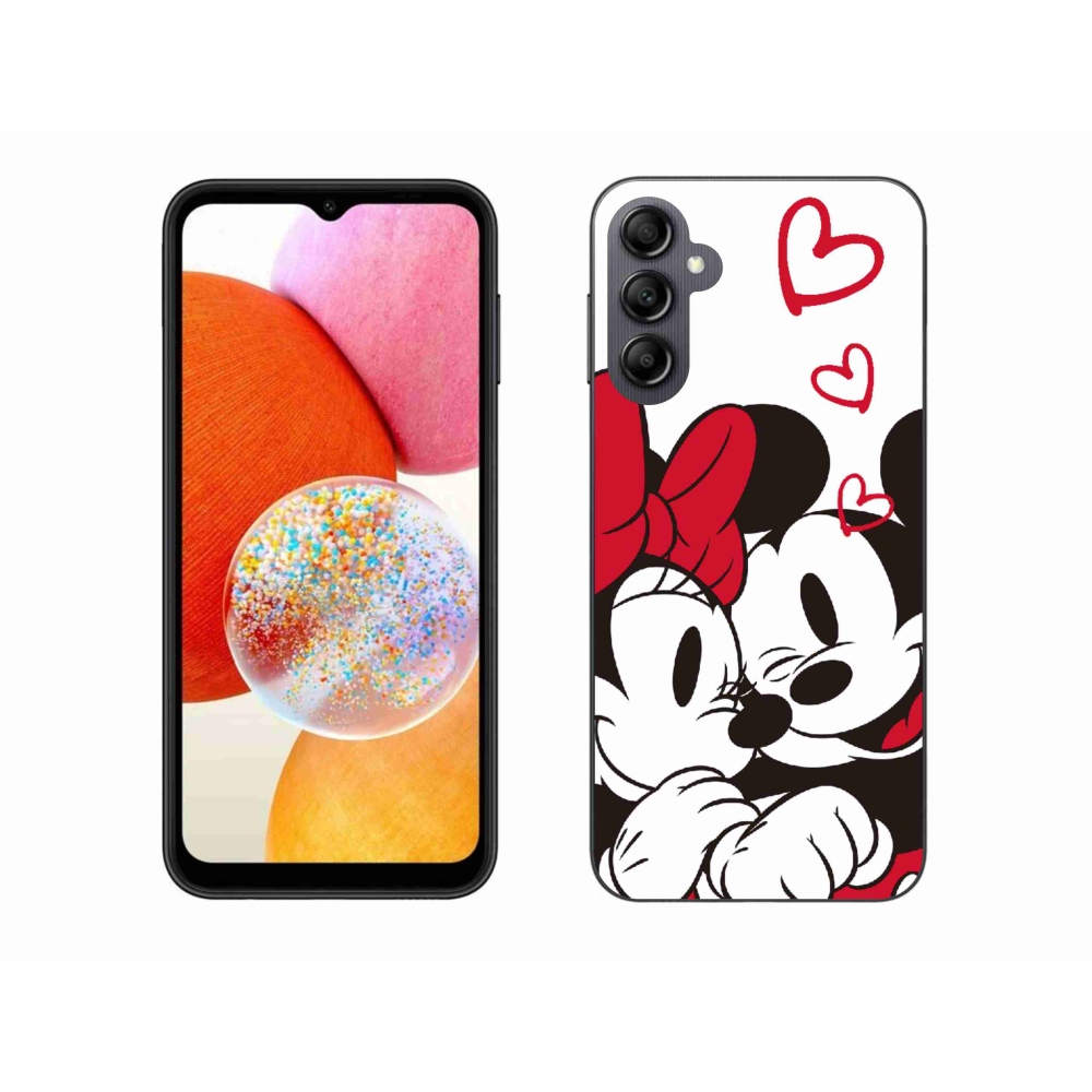 Gelový kryt mmCase na Samsung Galaxy A14 4G/5G - minnie a mickey