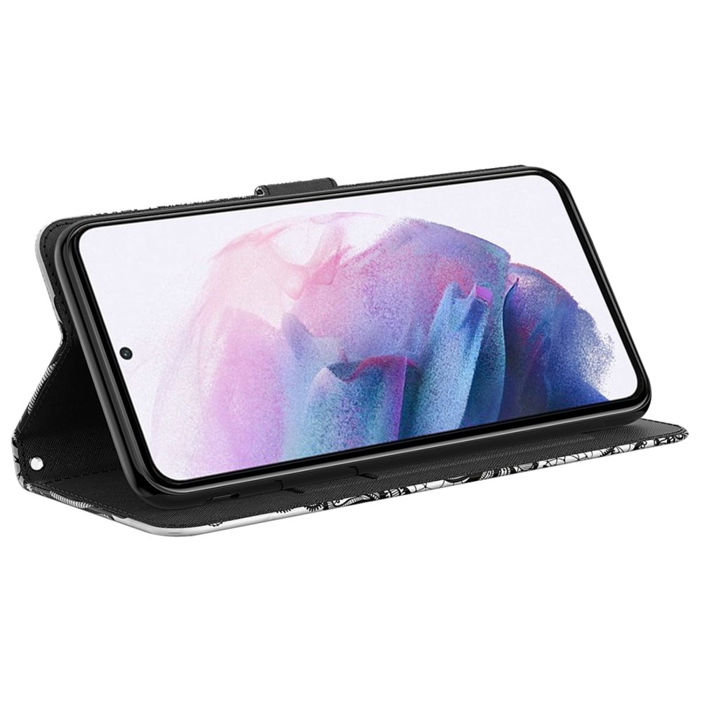 Print knížkové pouzdro na Samsung Galaxy A55 5G - krajkový květ