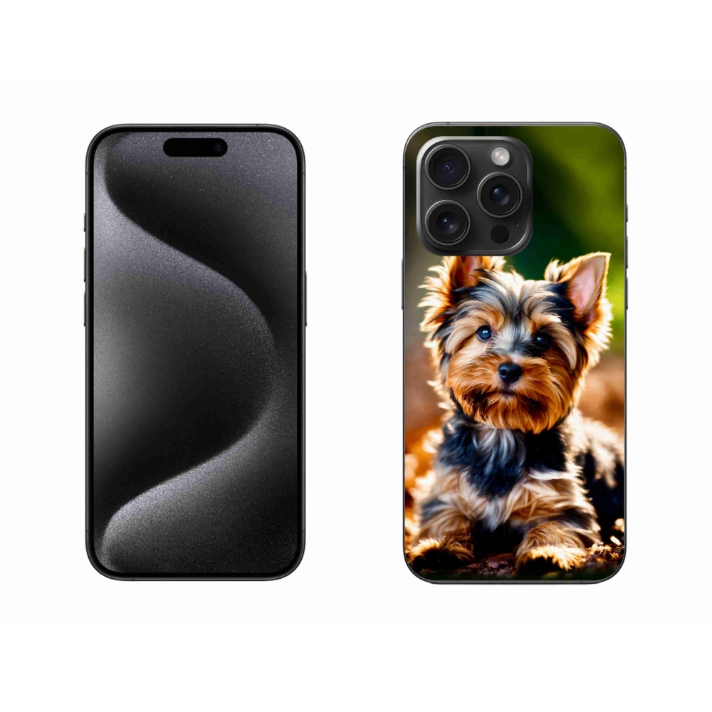 Gelový kryt mmCase na iPhone 15 Pro Max - jorkšír 10