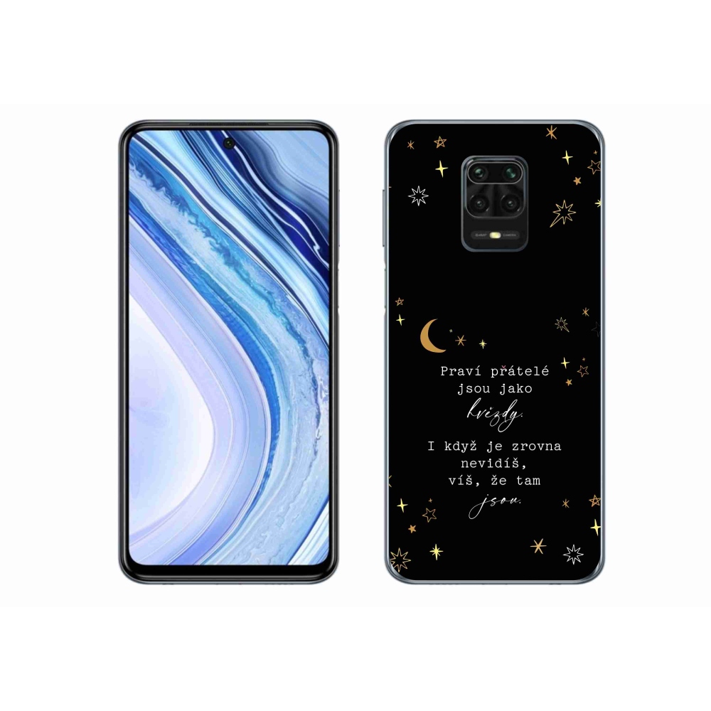 Gelový kryt mmCase na Xiaomi Redmi Note 9S - citát 6 černé pozadí