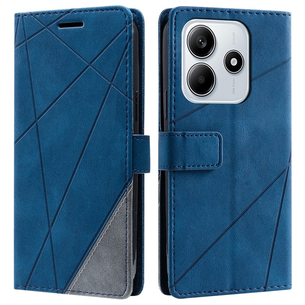 Lines knížkové pouzdro na Xiaomi Redmi Note 14 5G - modré