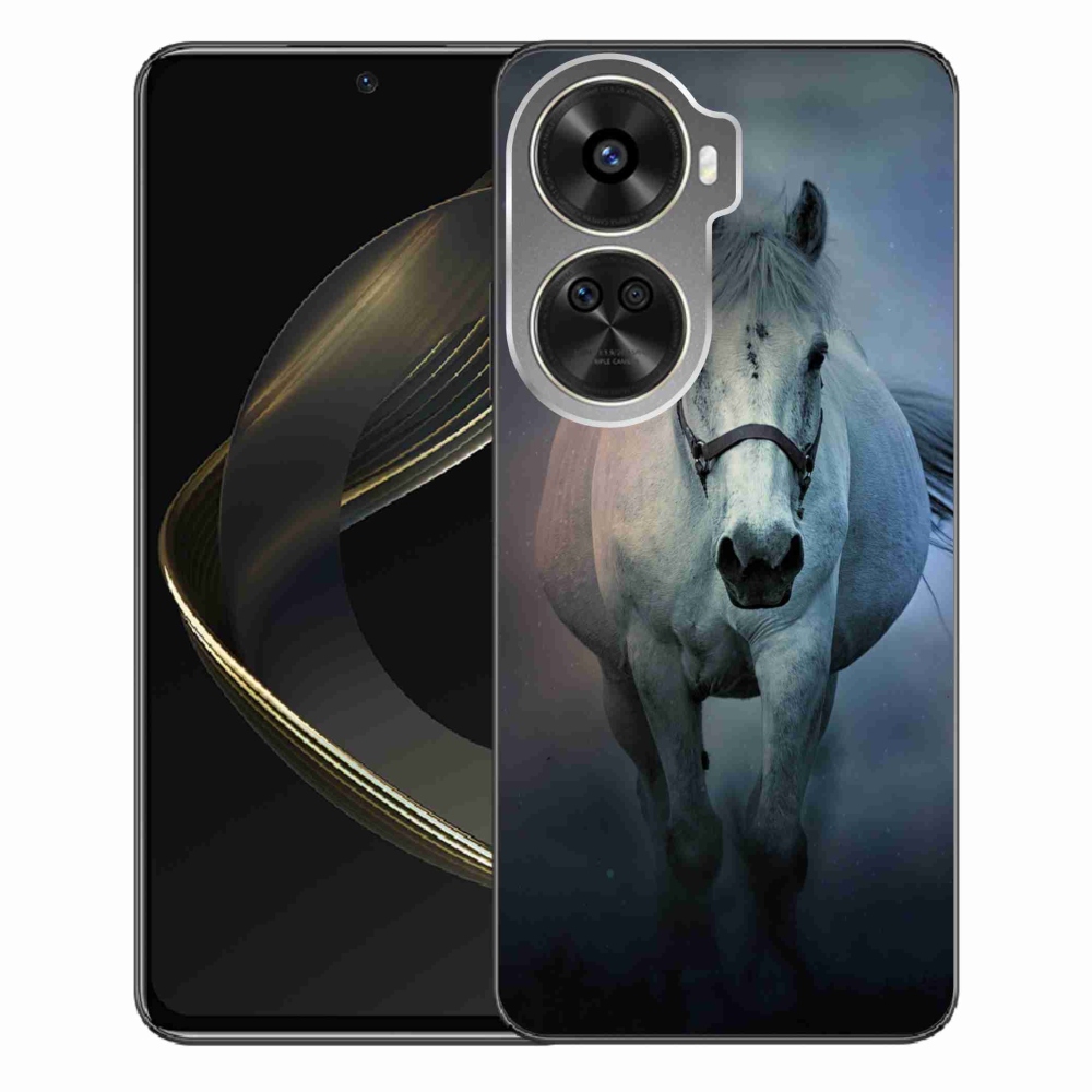 Gelový obal mmCase na Huawei Nova 12 SE - běžící bílý kůň