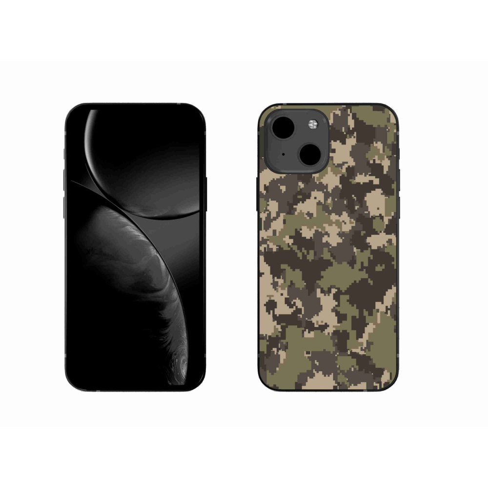 Gelový kryt mmCase na iPhone 13 6.1 - maskáčový vzor 12