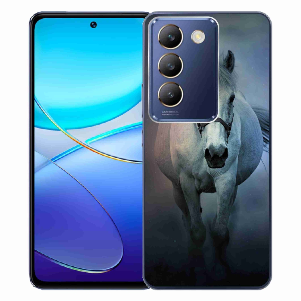 Gelový obal mmCase na Vivo V40 SE 4G/5G - běžící bílý kůň
