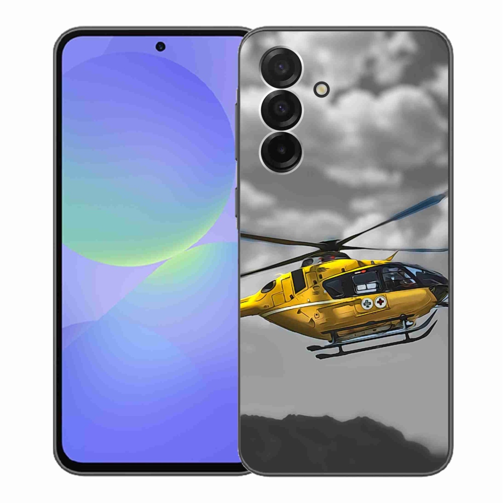 Gelový kryt mmCase na Samsung Galaxy A36 5G - žlutá helikoptéra