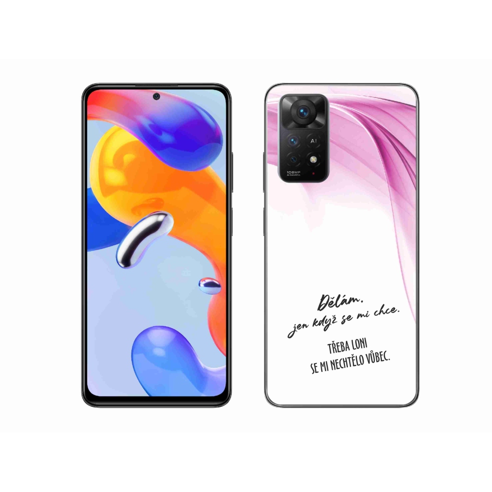 Gelový kryt mmCase na Xiaomi Redmi Note 11 Pro 4G/5G - vtipný text 12 bílé pozadí