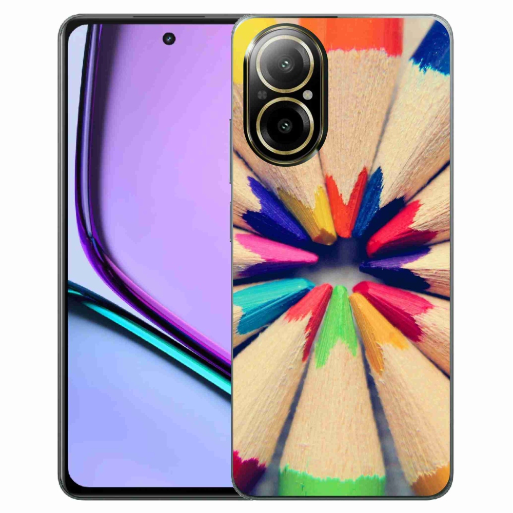 Gelový kryt mmCase na Realme C67 - pastelky 