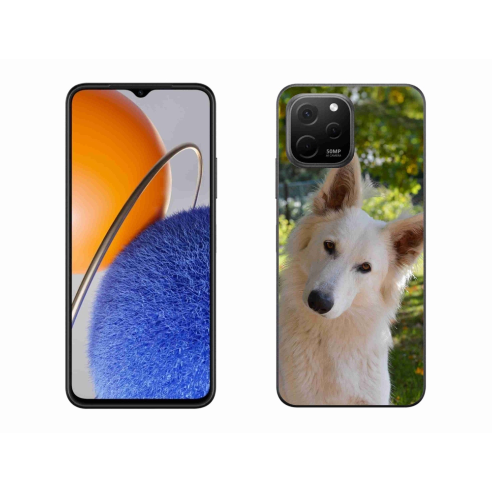 Gelový kryt mmCase na Huawei Nova Y61 - bílý švýcarský ovčák 1