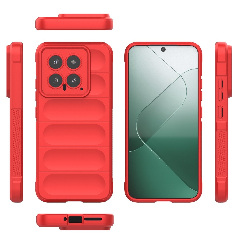 Rugg odolný gelový obal na Xiaomi 14 - červený