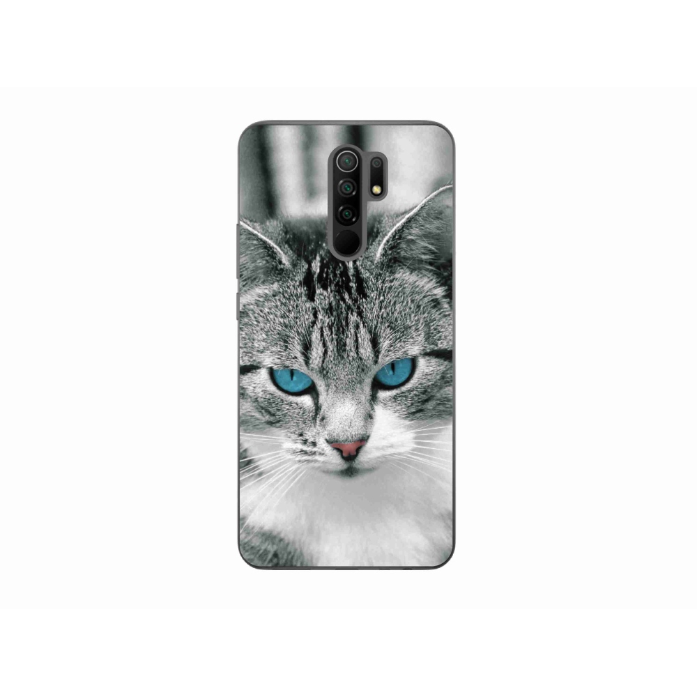Gelový kryt mmCase na mobil Xiaomi Redmi 9 - kočičí pohled 1
