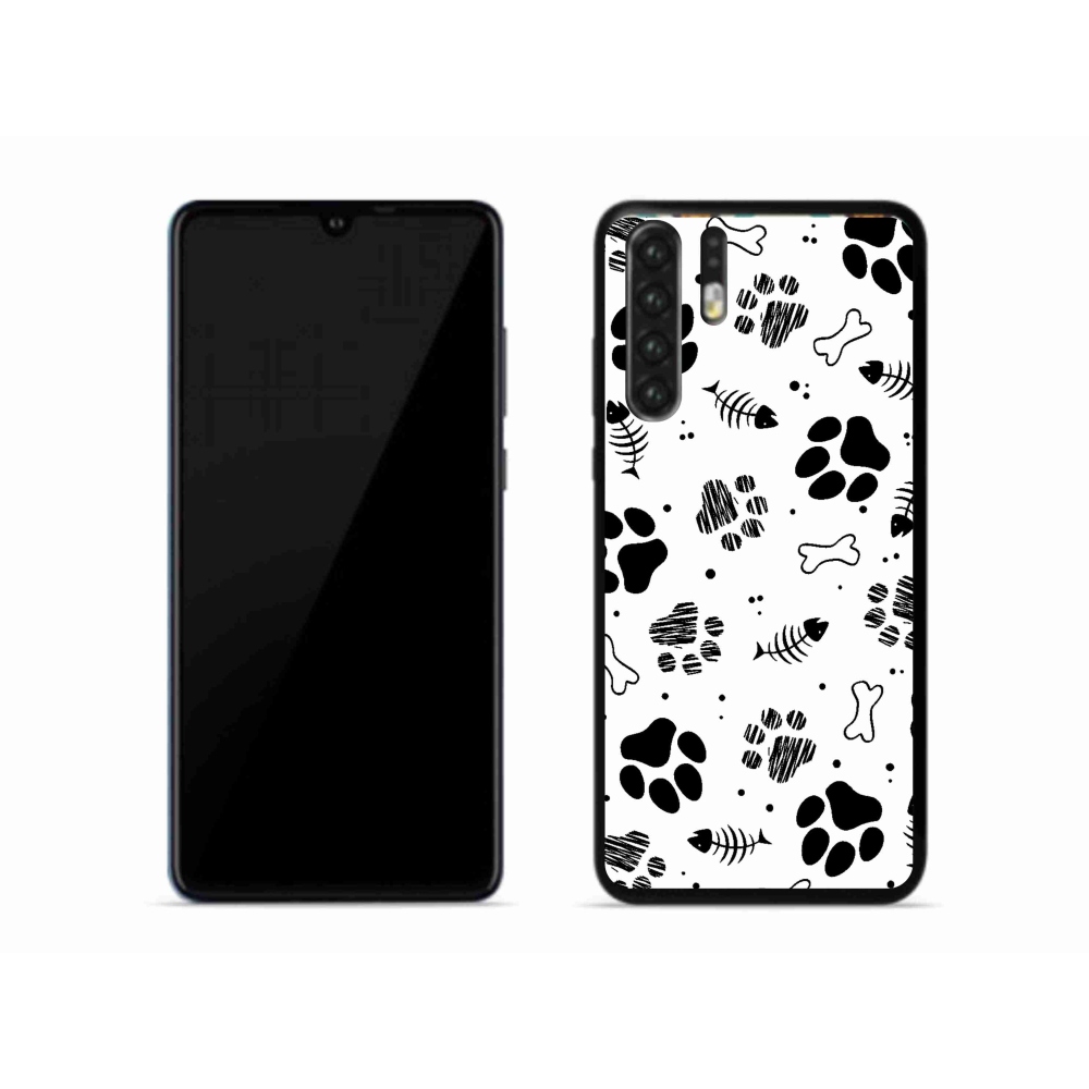 Gelový kryt mmCase na mobil Huawei P30 Pro - psí tlapky 1