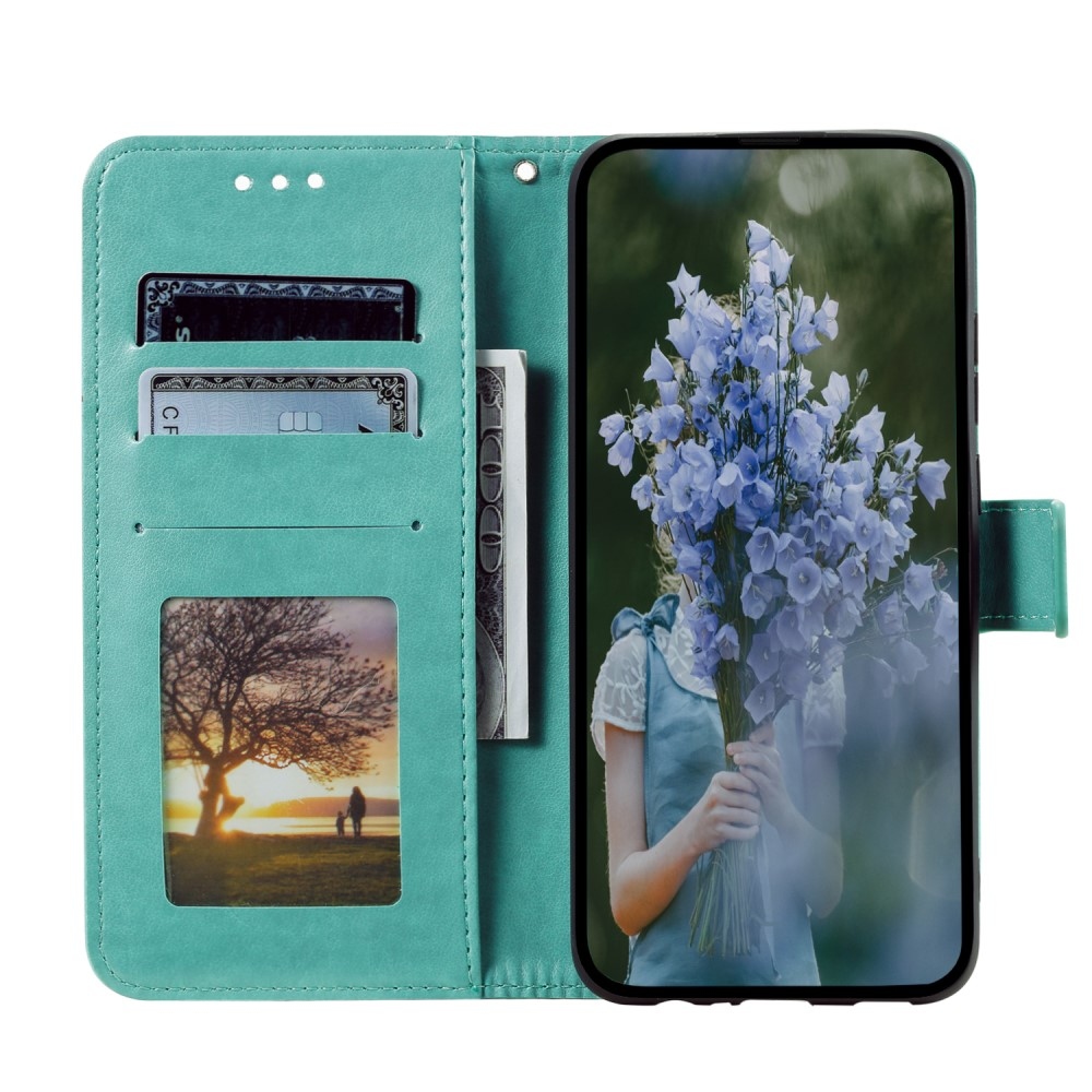Mandala knížkové pouzdro na Xiaomi Redmi Note 14 - modrozelené