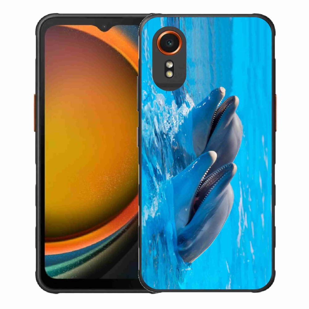Gelový kryt mmCase na Samsung Galaxy Xcover 7 - delfíni