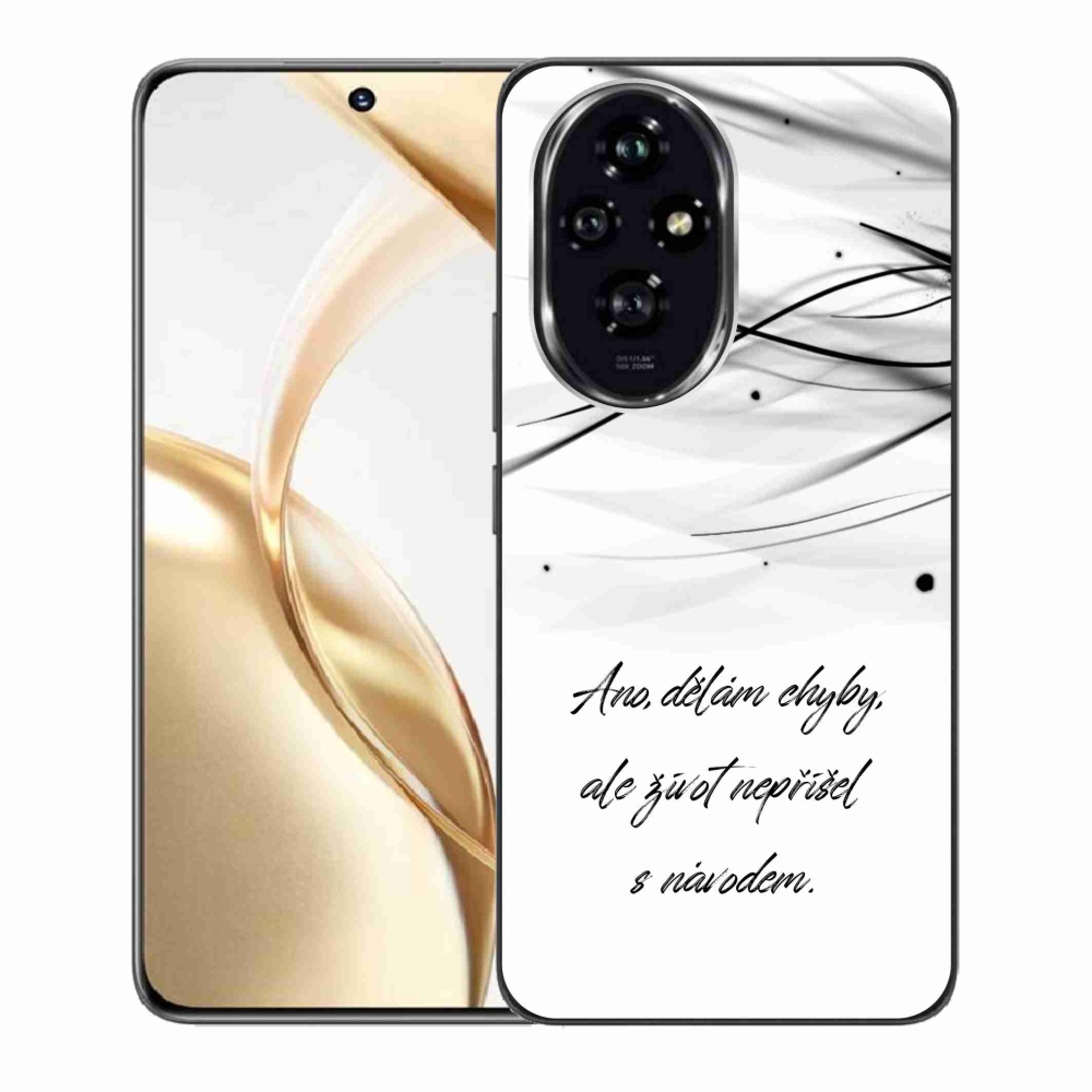 Gelový kryt mmCase na Honor 200 5G - citát bílé pozadí