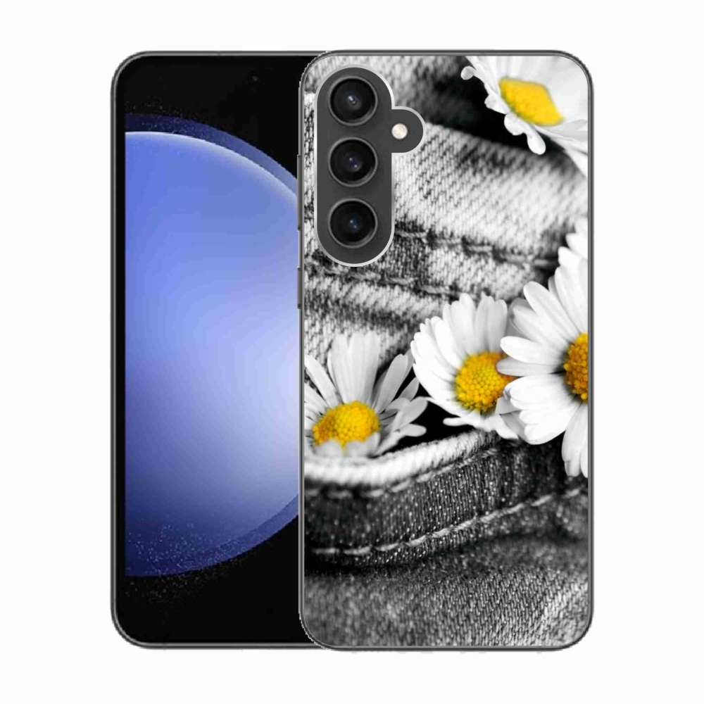 Gelový obal mmCase na Samsung Galaxy S23 FE - kopretiny