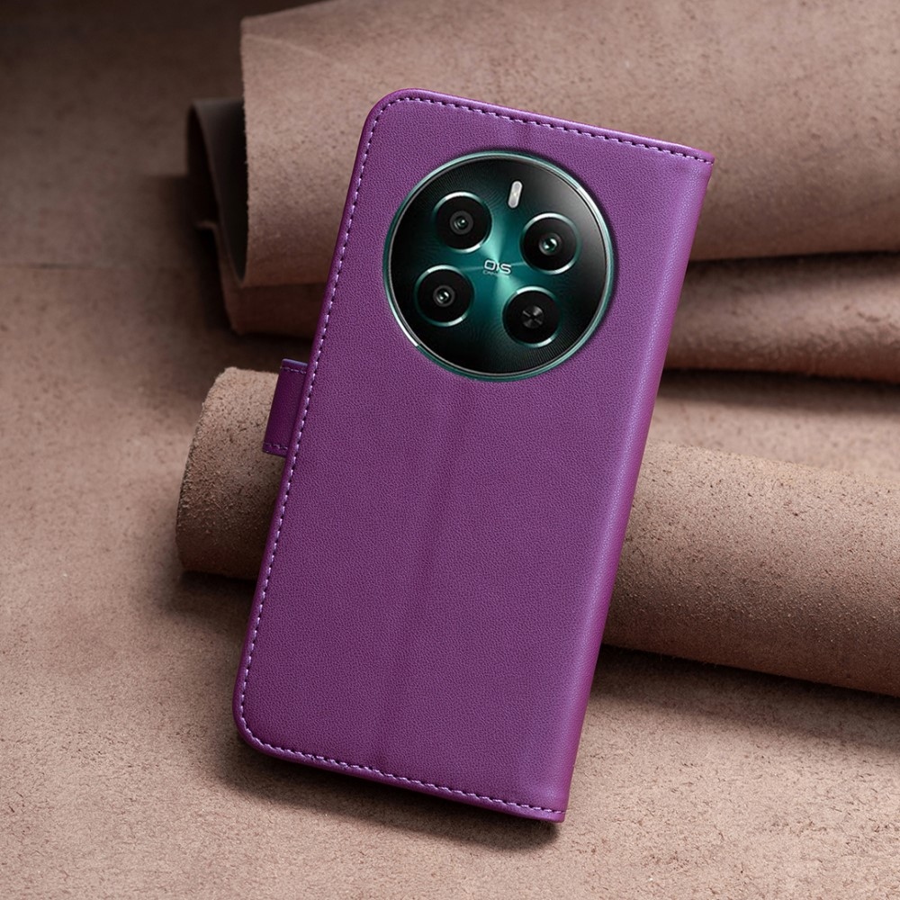 BNF knížkové pouzdro na Realme 12+ 5G - tmavěfialové