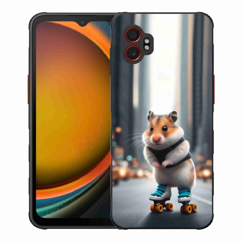 Gelový kryt mmCase na Samsung Galaxy Xcover 7 Pro - křeček na bruslích