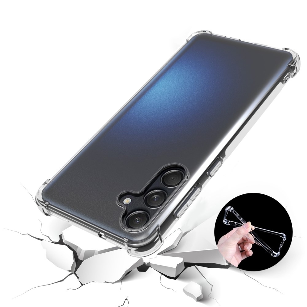 Průhledný gelový obal s vyztuženými rohy na Samsung Galaxy M55 5G