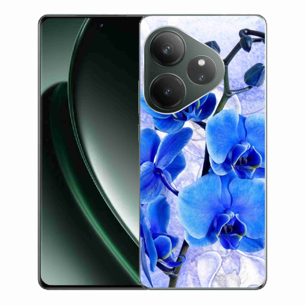 Gelový kryt mmCase na Realme GT 6 5G/GT 6T 5G - modré květy