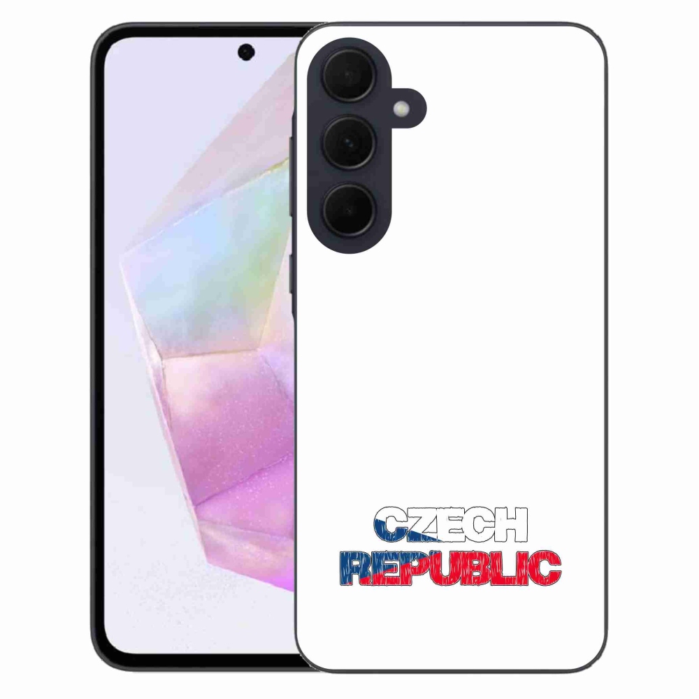 Gelový kryt mmCase na Samsung Galaxy A35 5G - Czech Republic bílé pozadí