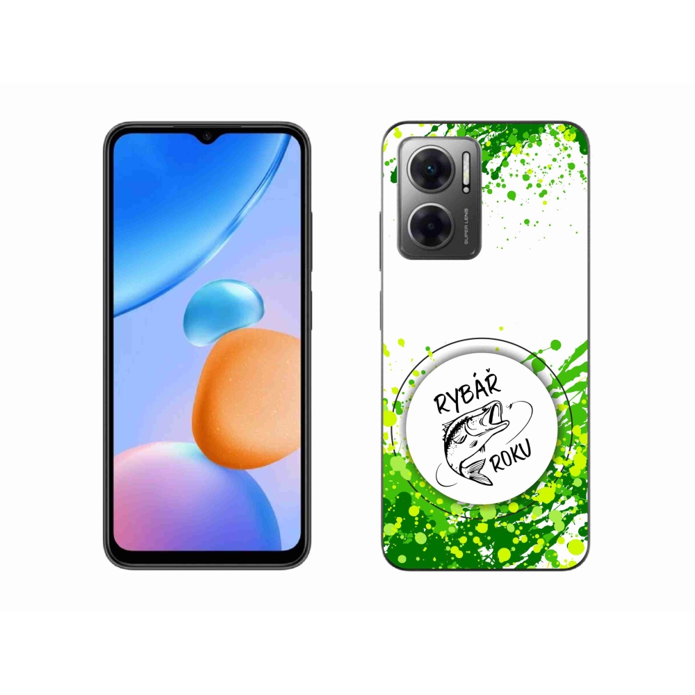 Gelový kryt mmCase na Xiaomi Redmi 10 5G - rybář roku bílé pozadí