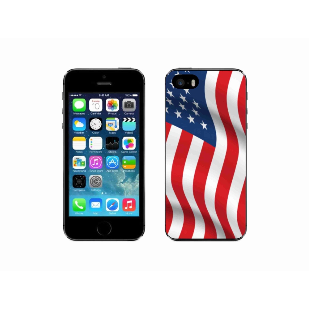 Gelový kryt mmCase na mobil iPhone 5/5s - USA vlajka