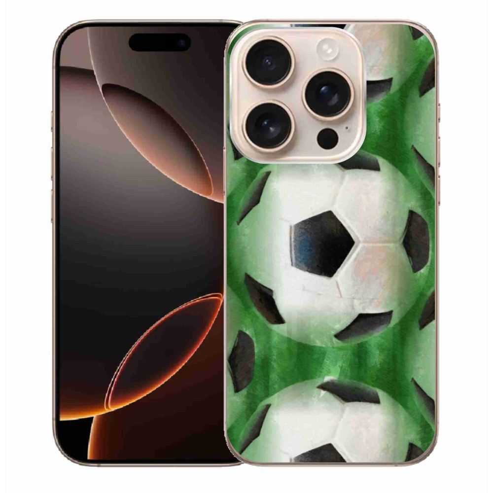 Gelový kryt mmCase na iPhone 16 Pro Max - fotbalový míč