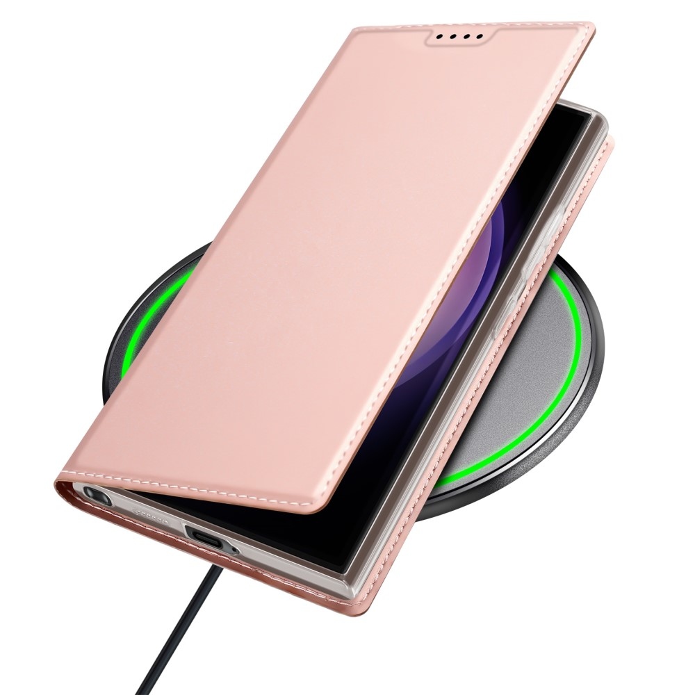 DUX knížkové pouzdro na Samsung Galaxy S24 Ultra - růžovozlatý