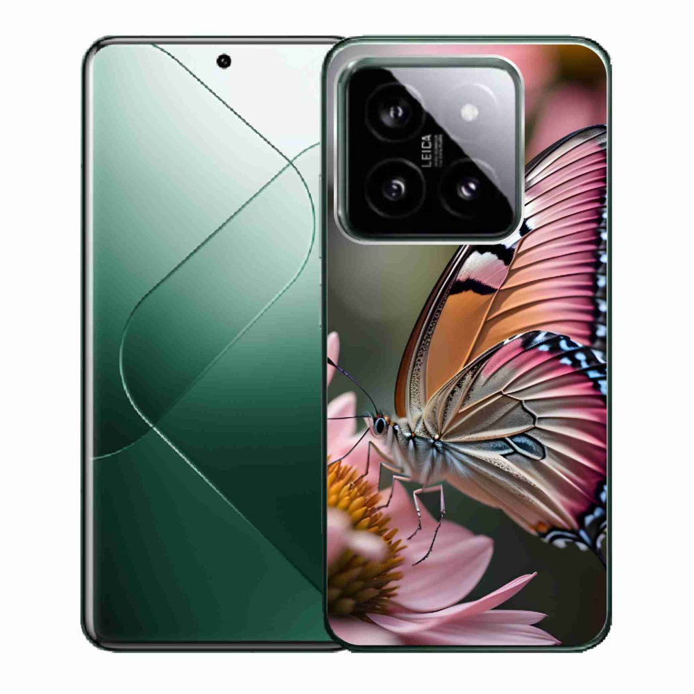 Gelový kryt mmCase na Xiaomi 14 - barevný motýl