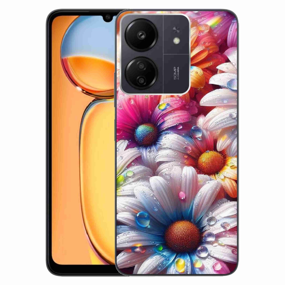 Gelový kryt mmCase na Xiaomi Poco C65/Redmi 13C - barevné kopretiny