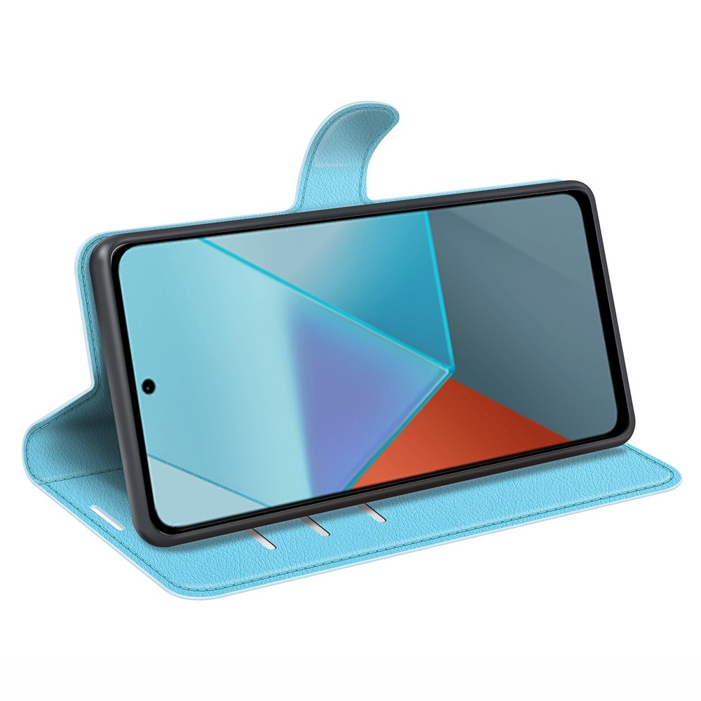 Litchi knížkové pouzdro na Xiaomi Redmi Note 13 Pro 5G/Poco X6 5G - modré
