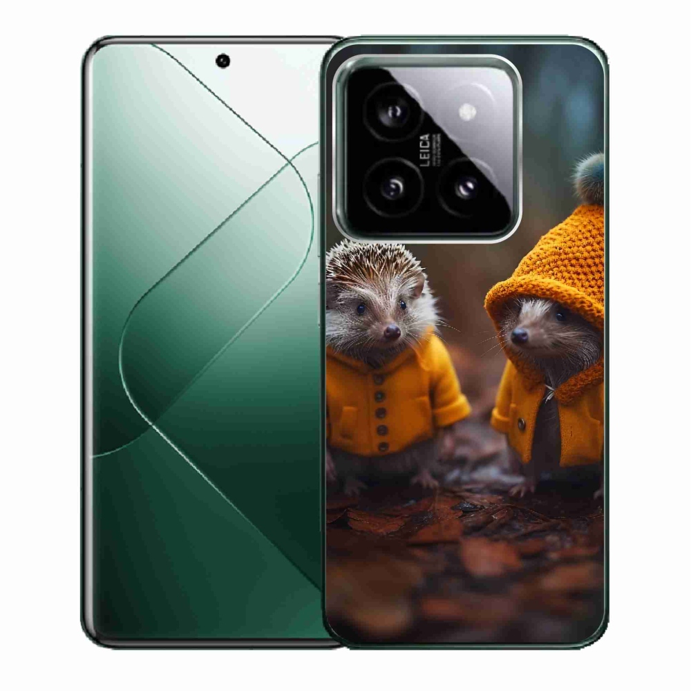 Gelový kryt mmCase na Xiaomi 14 - ježci