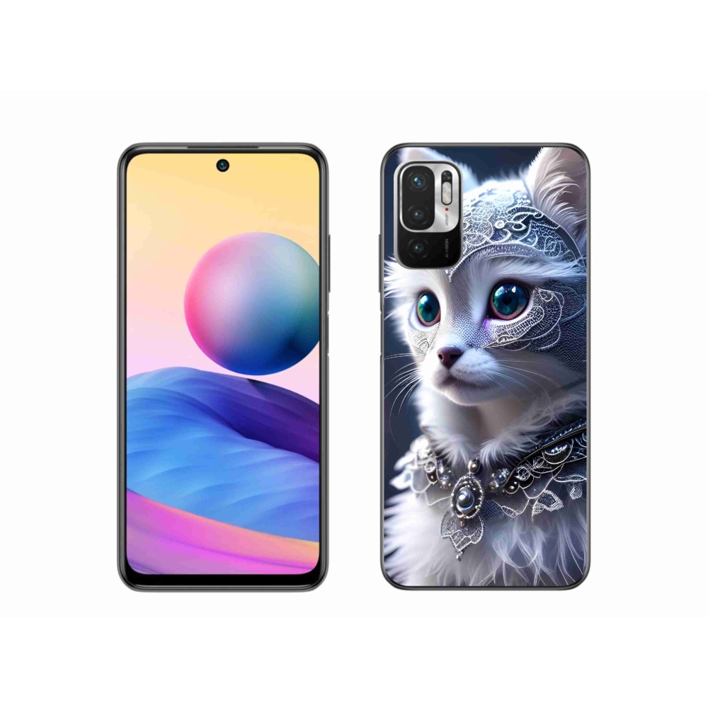 Gelový kryt mmCase na Xiaomi Poco M3 Pro/5G - bílá kočka