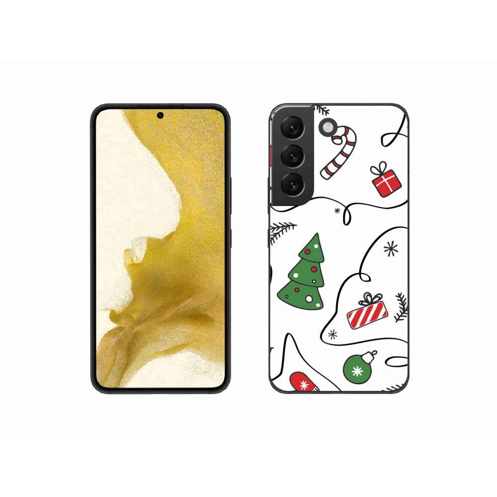 Gelový kryt mmCase na Samsung Galaxy S22 5G - vánoční motivy