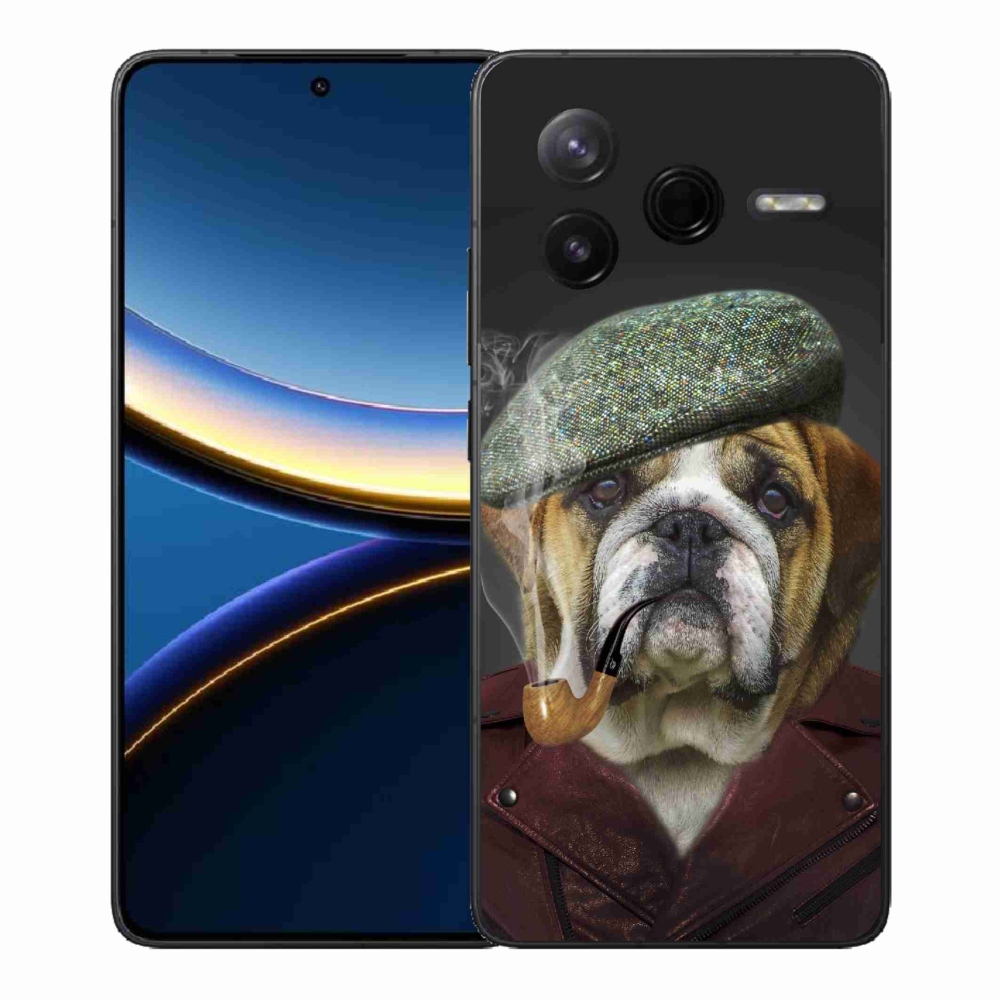 Gelový kryt mmCase na Xiaomi Poco F7 Pro - pes s fajfkou