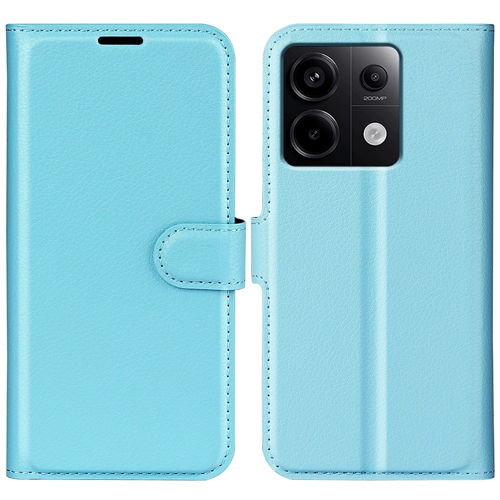 Litchi knížkové pouzdro na Xiaomi Redmi Note 13 Pro 5G/Poco X6 5G - modré