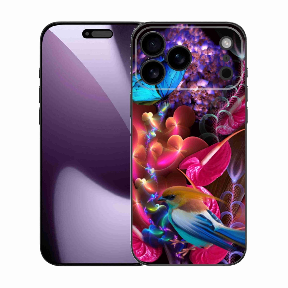 Gelový kryt mmCase na iPhone 17 Pro Max - barevné květiny